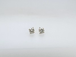 0.20ctw Round Natural Diamond Basket Push Back Stud Earrings 14K Yellow ... - $98.99
