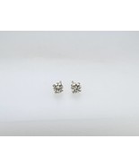 0.20ctw Round Natural Diamond Basket Push Back Stud Earrings 14K Yellow ... - $98.99
