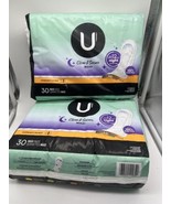 (2) U BRAND VALUE SIZE U by Kotex Clean &amp; Secure overnight maxi pads 30 Ct - $14.99