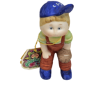 VINTAGE 1984 CABBAGE PATCH KIDS PORCELAIN FIGURINE BASEBALL BOY CATCHERS... - $23.75