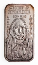 1975 Chief Red Cloud Sioux Tribe 20 Grams Silver Art Bar LE 5000 - $74.24