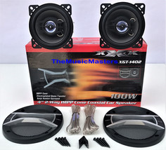 Pair 4&quot; inch Quality Coaxial 2-Way Car Audio Stereo Radio Replacement Speakers - £27.27 GBP