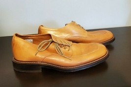 Vero Cuoio Lav. Artigiana Aldo Tan Leather Oxfords Men&#39;s Size 43 Shoes Italy - £31.57 GBP
