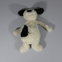 Jellycat Bashful Black &amp; White Puppy Dog 12 inch Plush Stuffed Animal Toy Soft - £14.25 GBP