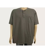 RedHead Men&#39;s 2XLT Tall Stone Gray Pocket Front Henley Shirt T-shirt - $526.87 MXN