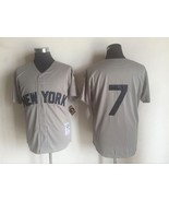 Yankees #7 Mickey Mantle Jersey Old Style Uniform Gray - $45.00