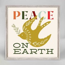 Peace on Earth Dove Bird Mini Canvas Wall Art Fancy That 6X6 Rustic Drift Frame - £31.47 GBP