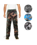 Men&#39;s Camo Military Tactical Work Combat Army Twill Cargo Pants - £30.56 GBP