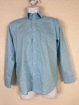 Chaps Blue Button Up Shirt Long Sleeve Boys Size 16 - $11.30