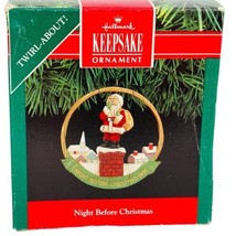 Hallmark 1991 Night Before Christmas Keepsake Ornament Santa Twirl About QX5307 - £9.69 GBP