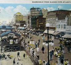 Atlantic City Postcard Boardwalk Alamac Pier New Jersey 1924 James Taffy Robbins - £11.04 GBP