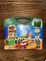 Playmobil Christmas 5987 Santa&#39;s Workshop Carry Case Building Set Elf Complete - £14.07 GBP