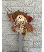 Rustic Fall Cemetery Cross – Handmade Grave Decoration with Autumn Flowers  - $24.00