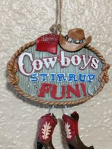 Cowboys Stirrup Fun Christmas Ornament Dangling Cowboy Boots - £14.32 GBP