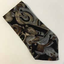 Abstract Tie J Blades &amp; Co Pure Silk Mens Hand Made Carmel-By-The-Sea Gr... - £19.67 GBP