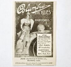 Pope Columbia Bicycles Hartfords 1897 Advertisement Victorian Bikes ADBN... - $28.15 CAD