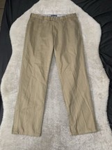 Peter Millar Mens Khaki Chino Beige Straight Pants Size 36x32 - £22.67 GBP