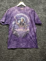 Vintage The Mountain Shirt Adult XL Purple Tie Dye Native American Girl Indian - £29.19 GBP