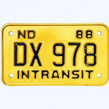 1988 United States North Dakota INTRANSIT Special License Plate DX 978 - £14.86 GBP