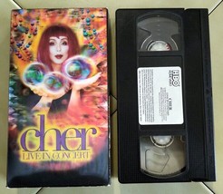 CHER Live In Concert (1999) VHS Music Video Tape, 3D Box Cover - £7.60 GBP