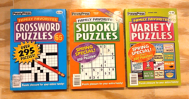 Sudoku, Crosswords, Logic Problems, Variety Puzzles  (3) BIG BOOKS - FAS... - $16.72