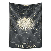 Anyhouz Tapestry Gray Sun 150X100 cm Tarot Card Psychedelic Scene Art Hippie Boh - £22.91 GBP