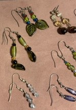 Earrings- Lot Of 7 Colorful Beaded Earrings, Dangle Earrings - £7.48 GBP