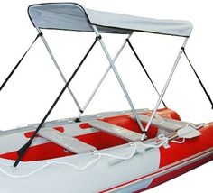 Portable Bimini Top Cover Canopy For Inflatable Kayak Canoe Boat (2 bow) - £93.64 GBP