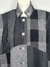 Coldwater Creek Jacket Gray Black Plaid Button Front Women&#39;s XL Pockets - £15.63 GBP