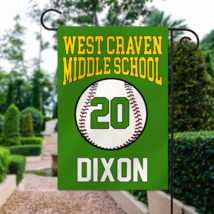 Custom Baseball Player Garden Flag - $17.00+