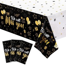 3 Pieces We Will Miss You Tablecloth Going Away Party Decorations Retire... - $21.99