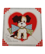 1940&#39;s Valentines Day Card &quot;To My Valentine...&quot; Puppy in bow ties - $7.99