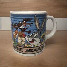 Vintage Looney Tunes Magic Mountain Mug 1985 Coffee Tea Cup Bugs Bunny Cast - $13.99