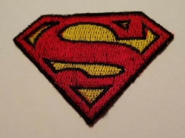 SUPERMAN &quot;S&quot; Patch~2 3/4&quot; x 1 7/8&quot;~Embroidered~DC Comics~Iron Sew~FREE US Mail - £2.86 GBP
