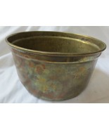Antique Brass rolled edge cake pan mold food - $75.00