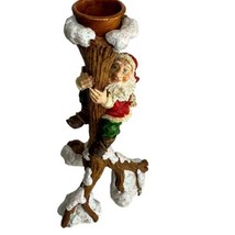 Santa Claus Stretch Tree Snow Pole Candle Holder Christmas Holiday Table Decor - £15.63 GBP