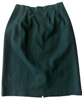 Sag Harbor II 100% Pure Wool Green Straight Midi Zip Skirt Womens Size 16W - $9.98