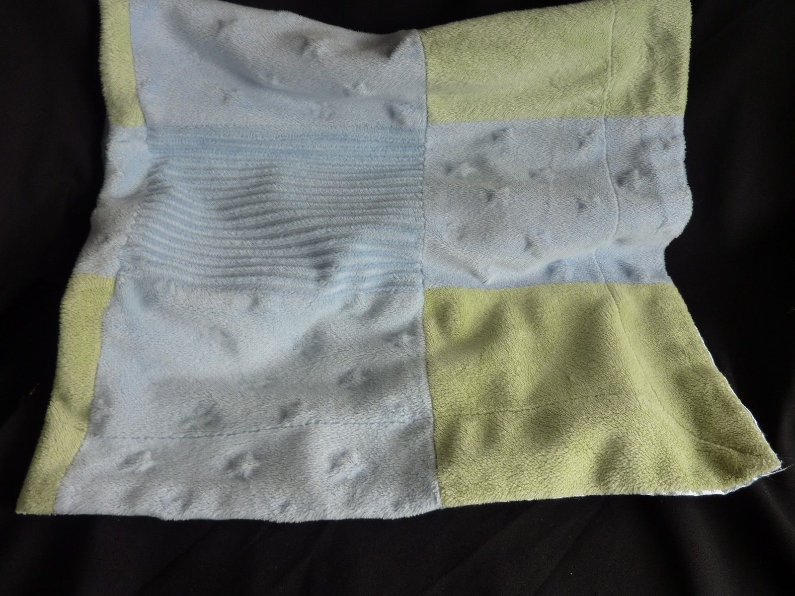 Baby Gear Blue Green Minky Dot Baby Blanket Security Stars - $24.45