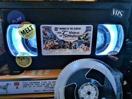The 7th Voyage of Sinbad Retro VHS Tape Night Light table lamp stunning  - £20.03 GBP