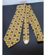 Brooks Brothers Yellow &amp; Blue Chainmail Tie - 100% Silk - Made in the USA - £16.77 GBP