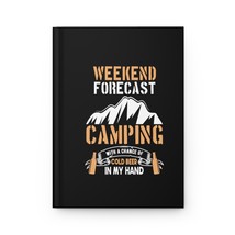 Personalized Hardcover Journal with Camping Meme Design, Perfect for Outdoor Adv - $16.48