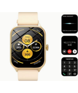 Smartwatch 47 mm Golden Case Pink Silicone Watch - $25.11