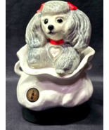 Jim Beam 9&quot; Tiffany Poodle Dog Bourbon Decanter Intact Sticker &amp; Cork - ... - $32.55 CAD
