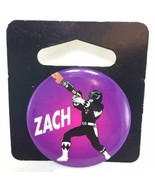 VTG 1.75&quot; Mighty Morphin Power Rangers ZACH Black Pinback Button Exchang... - £7.01 GBP