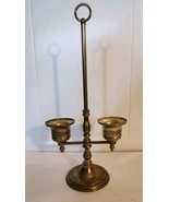 Vintage Brass Princess House Double CandleStick Taper Holder 16&quot;  - $24.01