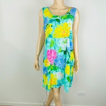 Jams World Gorgeous Hawaiian Large Hydrangea Floral Print Women&#39;s S Dress - $103.49