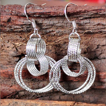 Exotic Tribal Style Circle Pendant Earrings  Durable  Stylish - $25.15