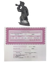 Michael Ricker Pewter Mayday Boy 4” Figure Collectors Society Certificat... - $11.97