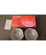 New In Box Roses 4 Bowl Set 2” Tall 4” Diameter Clear Glass - $27.14 CAD