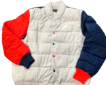 Nike Sportswear Mens White Down Fill Front Button Quilted Bomber Jacket ... - $38.58
